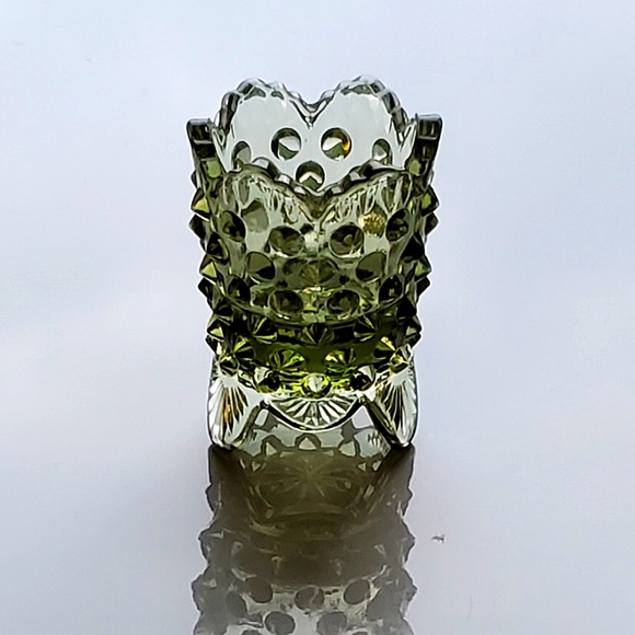 Fenton Other - Vntg Fenton Green Hobnail Toothpick Holder / Decor Accent